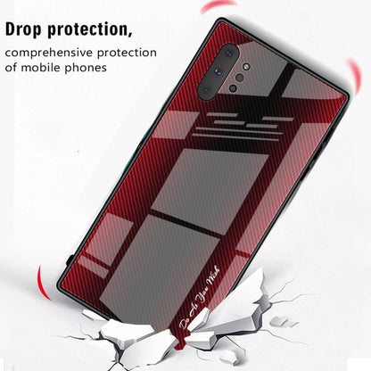 Texture Gradient Glass Protective Case, For Galaxy Note 10 Pro, For Galaxy S10, For iPhone SE 2022 / SE 2020 / 8 / 7, For iPhone XS Max