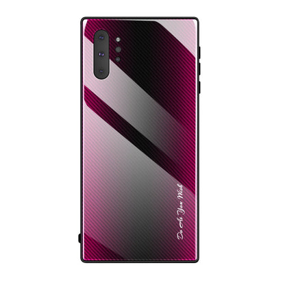 Texture Gradient Glass Protective Case, For Galaxy Note 10 Pro, For Galaxy S10, For iPhone SE 2022 / SE 2020 / 8 / 7, For iPhone XS Max