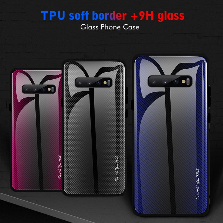 Texture Gradient Glass Protective Case, For Galaxy Note 10 Pro, For Galaxy S10, For iPhone SE 2022 / SE 2020 / 8 / 7, For iPhone XS Max