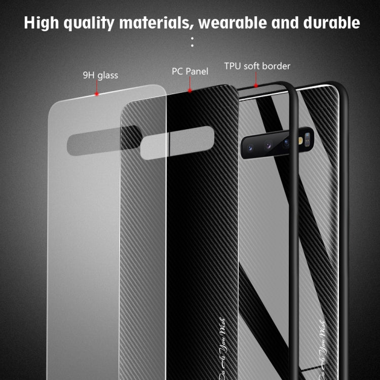 Texture Gradient Glass Protective Case, For Galaxy Note 10 Pro, For Galaxy S10, For iPhone SE 2022 / SE 2020 / 8 / 7, For iPhone XS Max