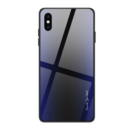 Texture Gradient Glass Protective Case, For Galaxy Note 10 Pro, For Galaxy S10, For iPhone SE 2022 / SE 2020 / 8 / 7, For iPhone XS Max