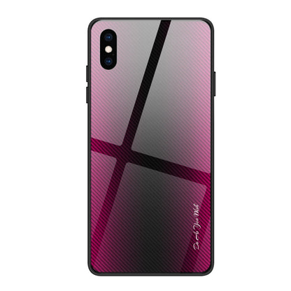 Texture Gradient Glass Protective Case, For Galaxy Note 10 Pro, For Galaxy S10, For iPhone SE 2022 / SE 2020 / 8 / 7, For iPhone XS Max
