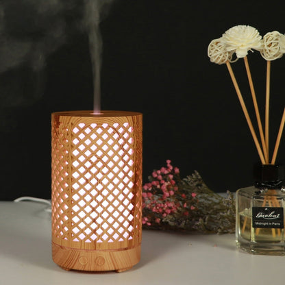 200ml Hollow-out Forest Pattern Wooden Essential Oil Aromatherapy Machine Ultrasonic Humidifier, USB, AU Plug, UK Plug, US Plug