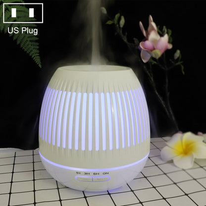 400ml Hollow-out LED Humidifier Wood Grain Air Purifier Aromatherapy Machine with Colorful LED Light, EU Plug, UK Plug, US Plug