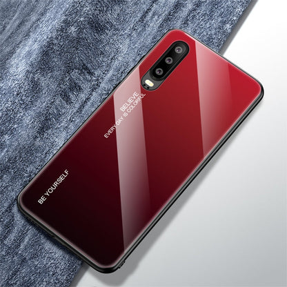 Gradient Color Glass Case, For Huawei Mate 20, For Huawei P30 Lite, For Huawei P30