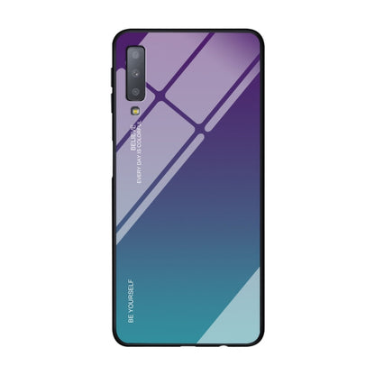 Gradient Color Glass Case, For OPPO A57 / A39, For OPPO Reno Z, For Galaxy A7 (2018)