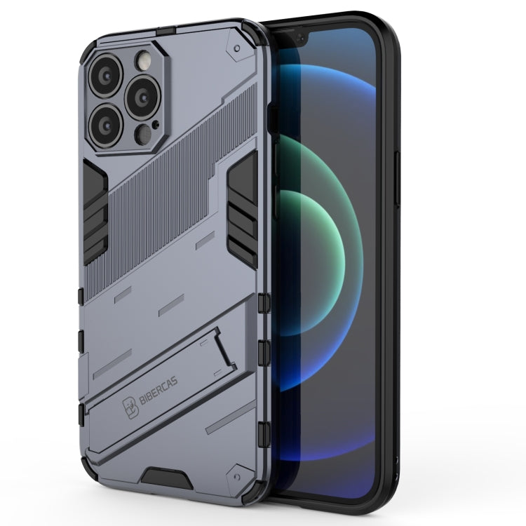 Punk Armor 2 in 1 PC + TPU Phone Case with Invisible Holder, For iPhone 13 mini, For iPhone 13, For iPhone 13 Pro