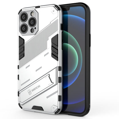 Punk Armor 2 in 1 PC + TPU Phone Case with Invisible Holder, For iPhone 13 mini, For iPhone 13, For iPhone 13 Pro