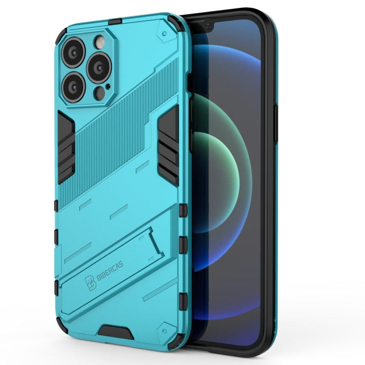 Punk Armor 2 in 1 PC + TPU Phone Case with Invisible Holder, For iPhone 13 Pro Max