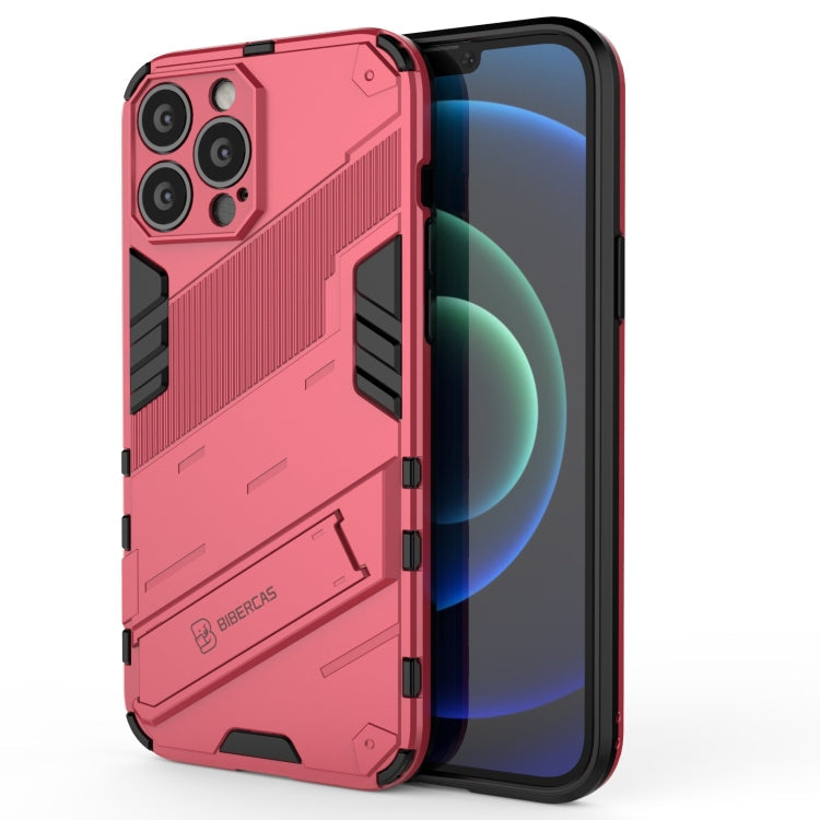 Punk Armor 2 in 1 PC + TPU Phone Case with Invisible Holder, For iPhone 13 Pro Max