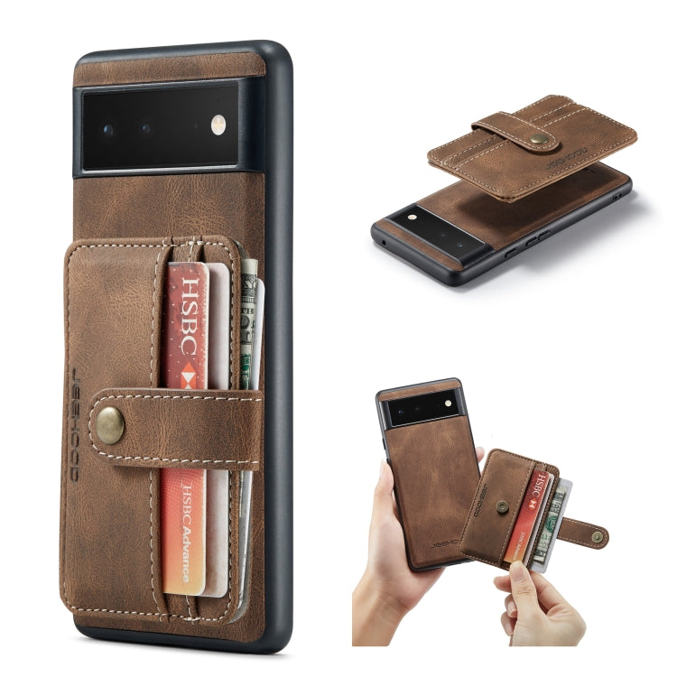 JEEHOOD RFID Blocking Anti-Theft Wallet Phone Case, For Google Pixel 6, For Google Pixel 6 Pro