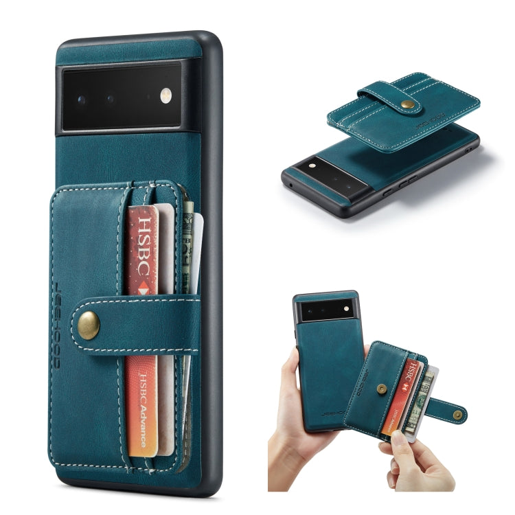 JEEHOOD RFID Blocking Anti-Theft Wallet Phone Case, For Google Pixel 6, For Google Pixel 6 Pro