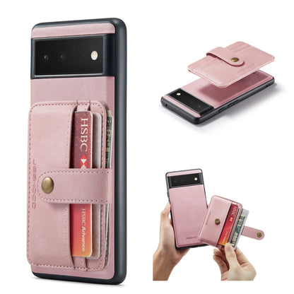 JEEHOOD RFID Blocking Anti-Theft Wallet Phone Case, For Google Pixel 6, For Google Pixel 6 Pro