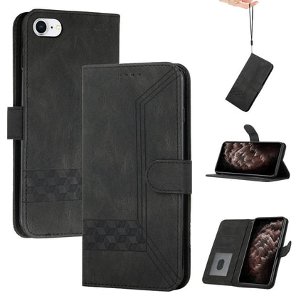 Cubic Skin Feel Flip Leather Phone Case, For iPhone XS Max, For iPhone SE 2022 / SE 2020 / 7 / 8, For iPhone 7 Plus / 8 Plus