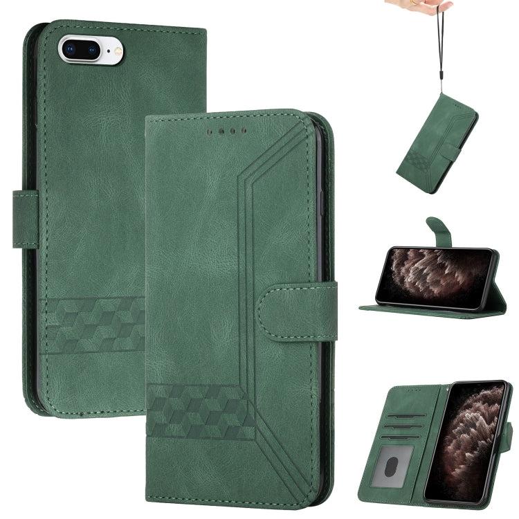 Cubic Skin Feel Flip Leather Phone Case, For iPhone XS Max, For iPhone SE 2022 / SE 2020 / 7 / 8, For iPhone 7 Plus / 8 Plus