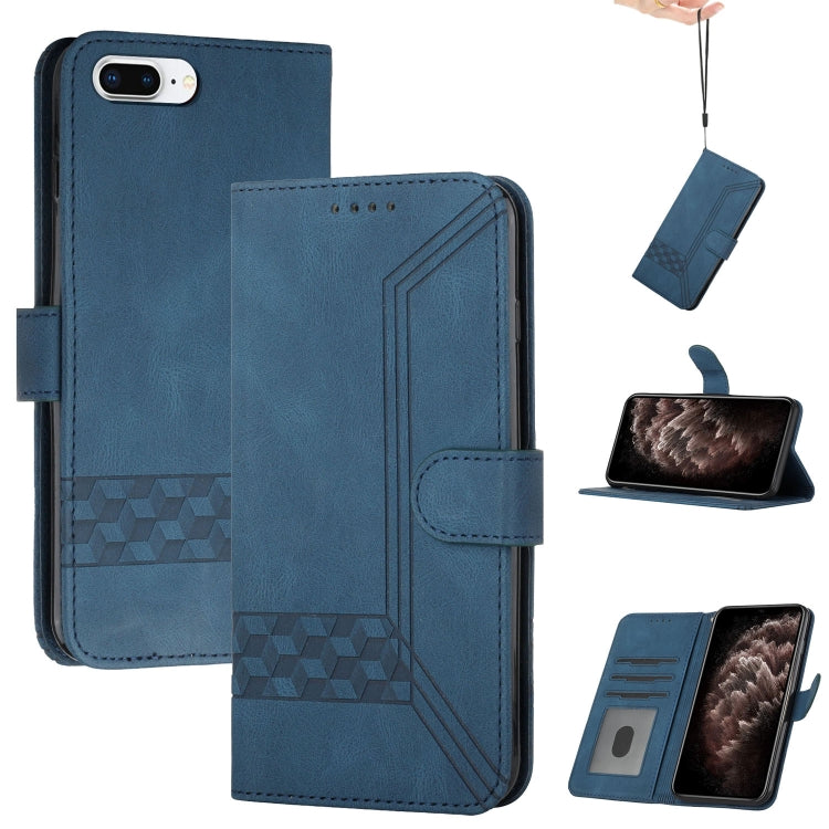 Cubic Skin Feel Flip Leather Phone Case, For iPhone XS Max, For iPhone SE 2022 / SE 2020 / 7 / 8, For iPhone 7 Plus / 8 Plus