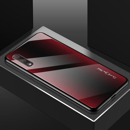 Texture Gradient Glass Protective Case, For Honor 9X, For OnePlus 7, For Huawei Mate 30 Pro, For Huawei P30 Pro