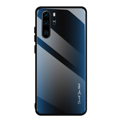 Texture Gradient Glass Protective Case, For Honor 9X, For OnePlus 7, For Huawei Mate 30 Pro, For Huawei P30 Pro