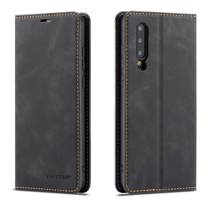 Forwenw Dream Series Oil Edge Strong Magnetism Horizontal Flip Leather Case with Holder & Card Slots & Wallet & Photo Frame, For Huawei P30, For Huawei P30 Lite, For Huawei P30 Pro, For Galaxy A10 / M10, For Galaxy A20, For Galaxy A30