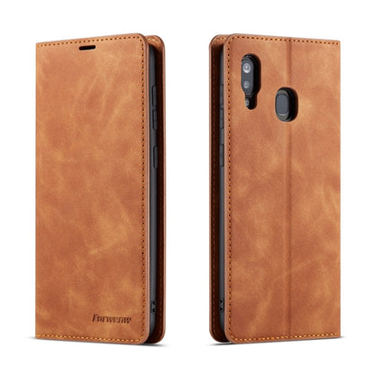 Forwenw Dream Series Oil Edge Strong Magnetism Horizontal Flip Leather Case with Holder & Card Slots & Wallet & Photo Frame, For Galaxy A40, For Galaxy A60, For Galaxy A20e, For Galaxy A50, For Galaxy A70, For Galaxy A80 / A90