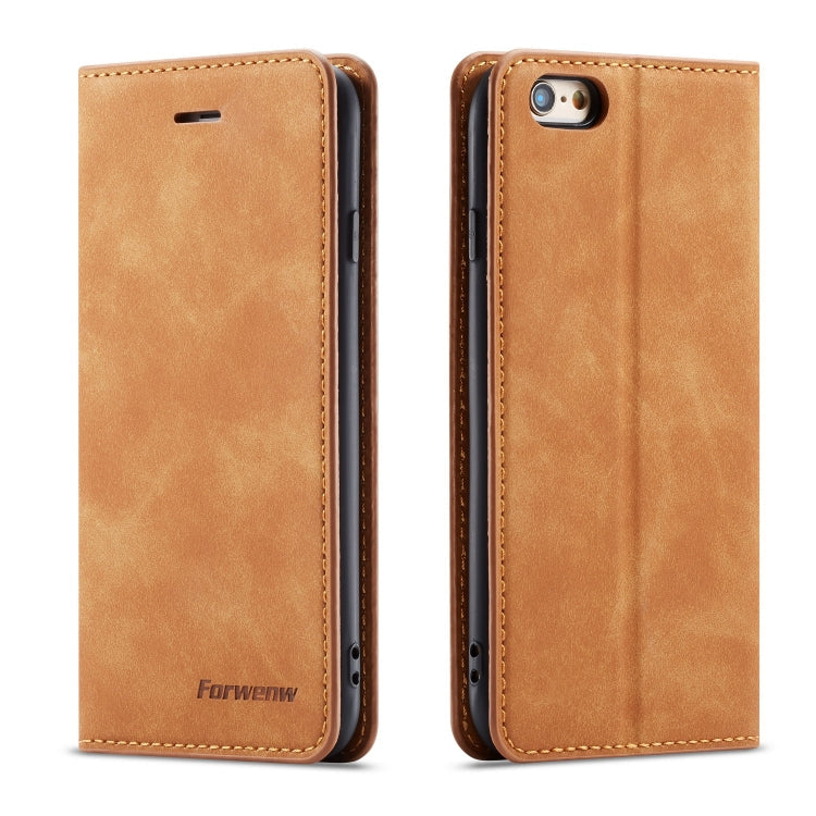 Forwenw Dream Series Oil Edge Strong Magnetism Horizontal Flip Leather Case with Holder & Card Slots & Wallet & Photo Frame, For Galaxy S9+, For Galaxy S10, For Galaxy S10+, For Galaxy S10e, For iPhone 6s / 6, For iPhone 6s Plus / 6 Plus
