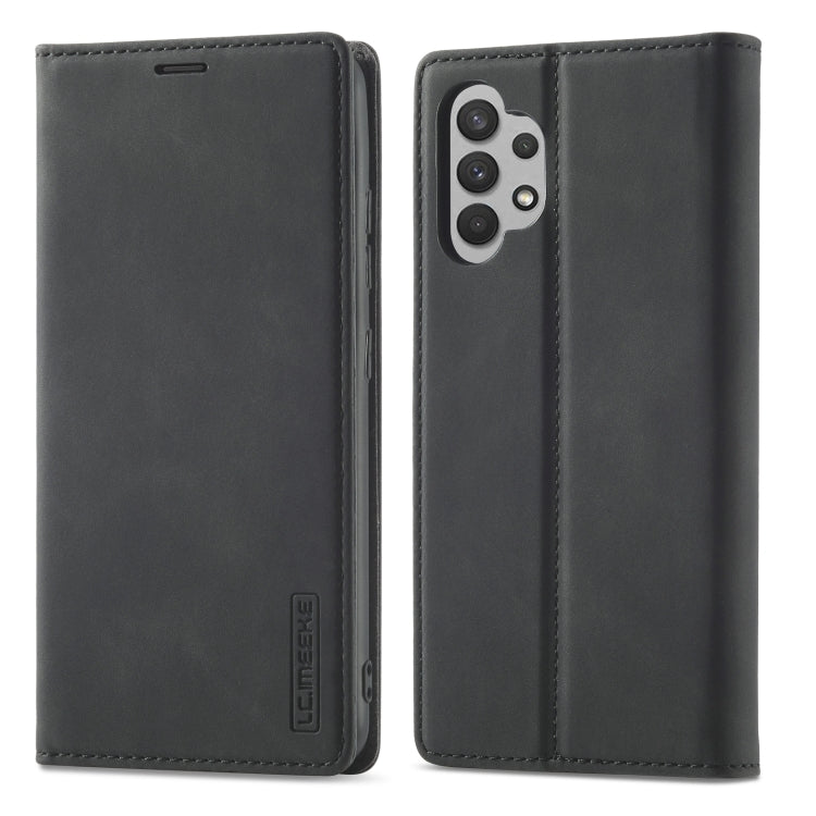 LC.IMEEKE Strong Magnetism Matte TPU + PU Leather Case, For Samsung Galaxy A32 4G
