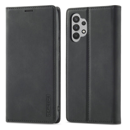 LC.IMEEKE Strong Magnetism Matte TPU + PU Leather Case, For Samsung Galaxy A32 4G