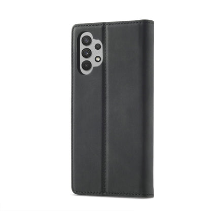 LC.IMEEKE Strong Magnetism Matte TPU + PU Leather Case, For Samsung Galaxy A32 4G