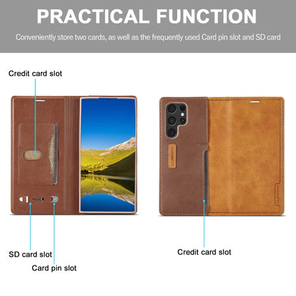 LC.IMEEKE LC-001 Series PU + TPU Color Matching Frosted Leather Phone Case, For Samsung Galaxy S22 Ultra 5G