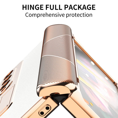 Electroplated Armor Cross Texture Phone Case, For Samsung Galaxy Z Fold3 5G, For Samsung Galaxy Z Fold2 5G