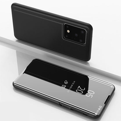 Plated Mirror Horizontal Flip Leather Case with Holder, For Galaxy S20+, For Galaxy S20 Ultra, For Galaxy S20