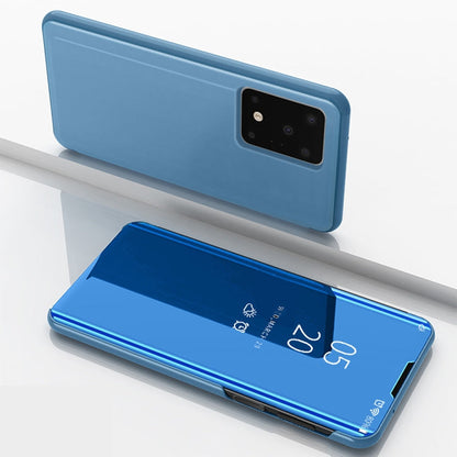Plated Mirror Horizontal Flip Leather Case with Holder, For Galaxy S20+, For Galaxy S20 Ultra, For Galaxy S20