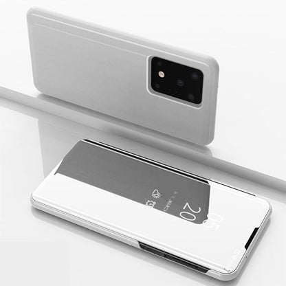 Plated Mirror Horizontal Flip Leather Case with Holder, For Galaxy S20+, For Galaxy S20 Ultra, For Galaxy S20