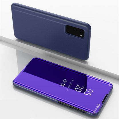 Plated Mirror Horizontal Flip Leather Case with Holder, For Galaxy S20+, For Galaxy S20 Ultra, For Galaxy S20