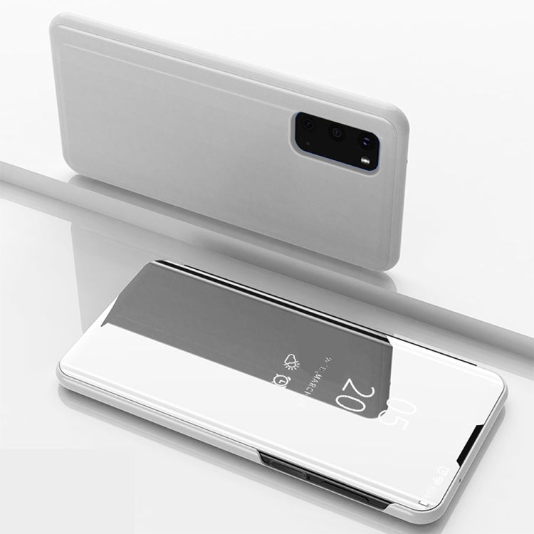Plated Mirror Horizontal Flip Leather Case with Holder, For Galaxy S20+, For Galaxy S20 Ultra, For Galaxy S20