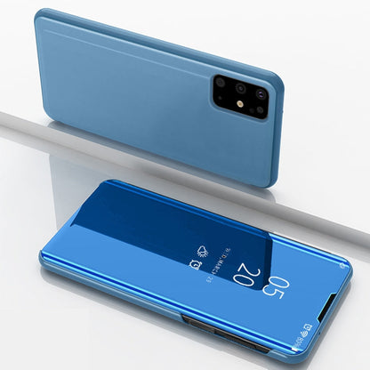 Plated Mirror Horizontal Flip Leather Case with Holder, For Galaxy S20+, For Galaxy S20 Ultra, For Galaxy S20