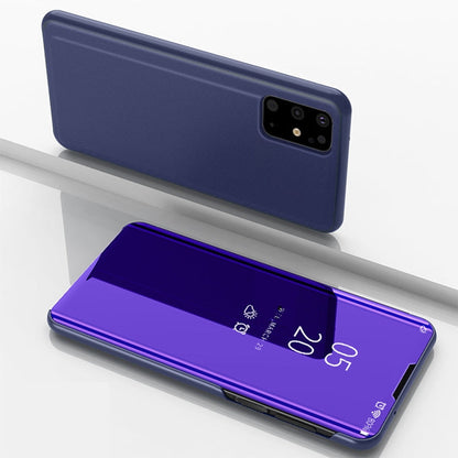 Plated Mirror Horizontal Flip Leather Case with Holder, For Galaxy S20+, For Galaxy S20 Ultra, For Galaxy S20