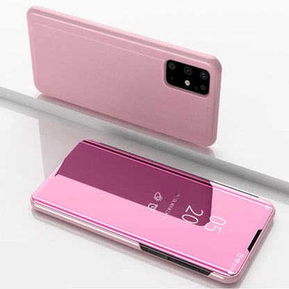 Plated Mirror Horizontal Flip Leather Case with Holder, For Galaxy S20+, For Galaxy S20 Ultra, For Galaxy S20