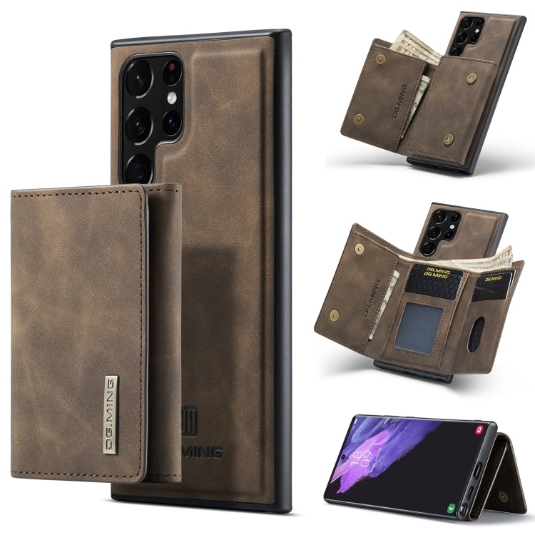 DG.MING M1 Series 3-Fold Multi Card Wallet + Magnetic Phone Case, For Samsung Galaxy S22 5G, For Samsung Galaxy S22+ 5G, For Samsung Galaxy S22 Ultra 5G