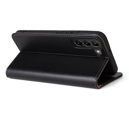 Fierre Shann PU Genuine Leather Texture Leather Phone Case, For Samsung Galaxy S22 5G, For Samsung Galaxy S22+ 5G, For Samsung Galaxy S22 Ultra 5G
