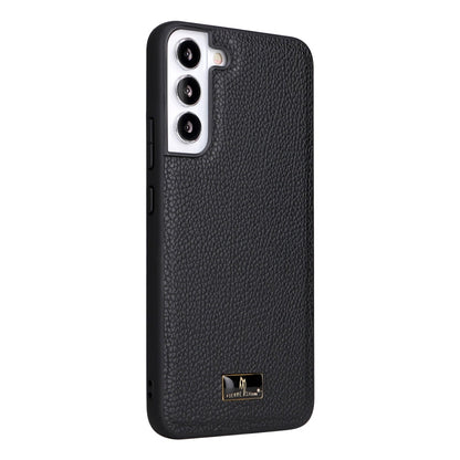 Fierre Shann Leather Texture Phone Back Cover Case, For Samsung Galaxy S22 5G, For Samsung Galaxy S22+ 5G, For Samsung Galaxy S22 Ultra 5G