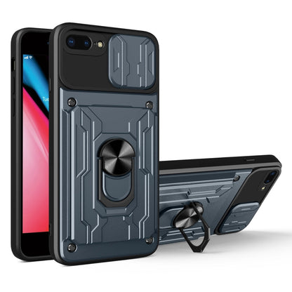 Sliding Camshield Card Phone Case, For iPhone 7 / 8 / SE 2022 / SE 2020, For iPhone 7 Plus / 8 Plus