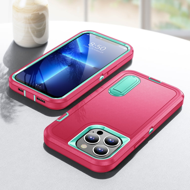 3 in 1 Rugged Holder Phone Case, For iPhone 13 Pro Max, For iPhone 12 / 12 Pro