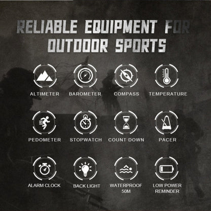 NORTH EDGE APACHE-46 Outdoor Waterproof Men Multifunction Digital Smart Sports Watch, Nylon Strap