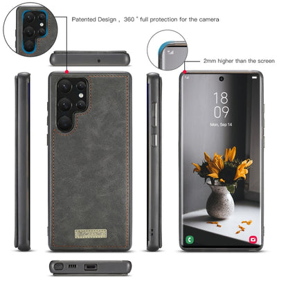 CaseMe-007 Detachable Multifunctional Leather Phone Case, For Samsung Galaxy S22 Ultra 5G