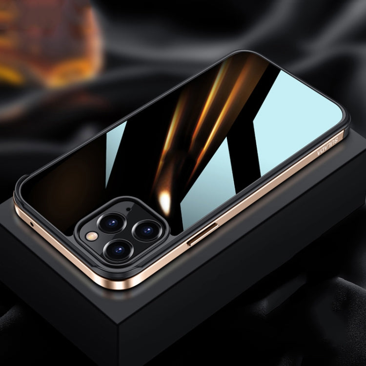 SULADA Metal Frame + Nano Glass + TPU Phone Case, For iPhone 13 Pro Max