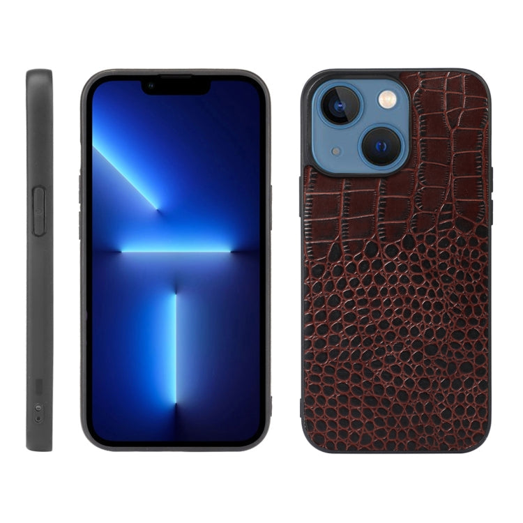 Crocodile Top Layer Cowhide Leather Case, For iPhone 13, For iPhone 13 Pro, For iPhone 13 Pro Max