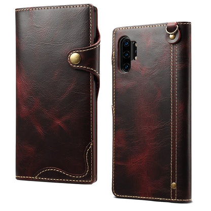 Denior Oil Wax Cowhide Magnetic Button Horizontal Flip Leather Case with Card Slots & Wallet, For Galaxy Note 10 Plus, For iPhone 11, For iPhone 11 Pro, For iPhone 11 Pro Max