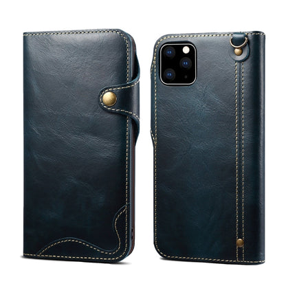Denior Oil Wax Cowhide Magnetic Button Horizontal Flip Leather Case with Card Slots & Wallet, For Galaxy Note 10 Plus, For iPhone 11, For iPhone 11 Pro, For iPhone 11 Pro Max
