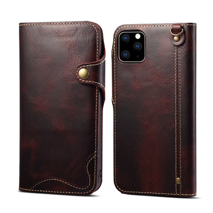 Denior Oil Wax Cowhide Magnetic Button Horizontal Flip Leather Case with Card Slots & Wallet, For Galaxy Note 10 Plus, For iPhone 11, For iPhone 11 Pro, For iPhone 11 Pro Max